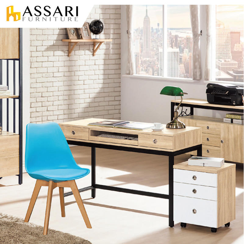 ASSARI-鋼尼爾4尺電腦桌(寬119x深58x高80cm)