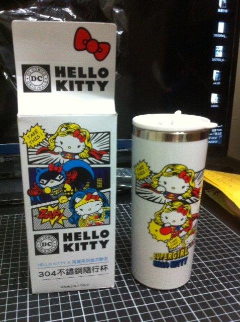 7-11 Hello Kitty 不鏽鋼隨行杯   超人加  女超人 兩款和售 美式漫畫