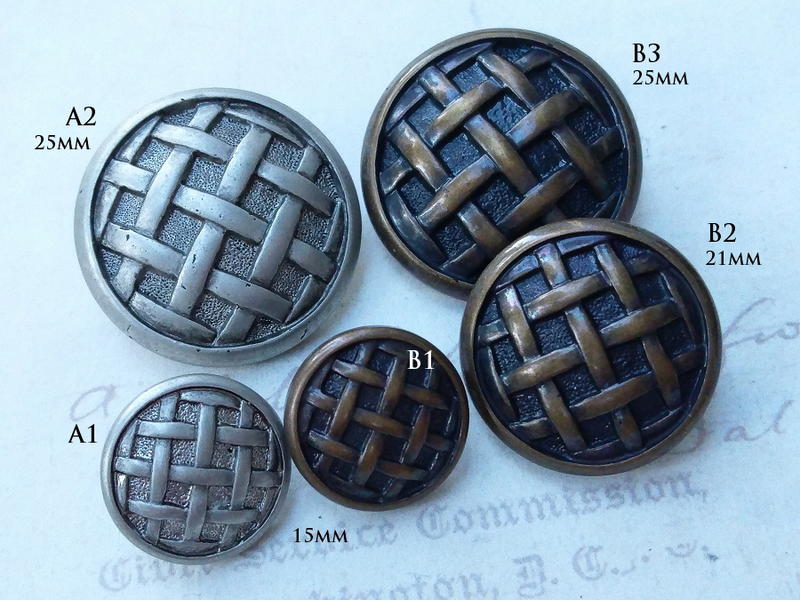 DAda緞帶‧I35111-復刻羅馬風格古銀.古銅色鈕扣(自選)2~1個.高品質