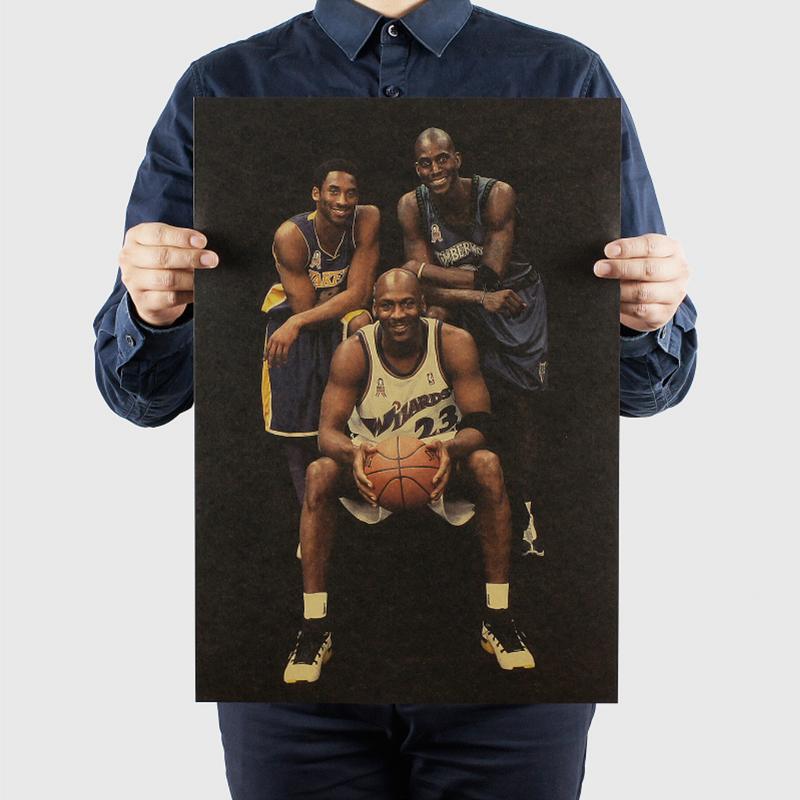 ★現貨★當日出貨★柯比(Kobe)&喬丹(Jordan)&Garnett(加奈特) 牛皮紙海報 NBA籃球 喬喜屋
