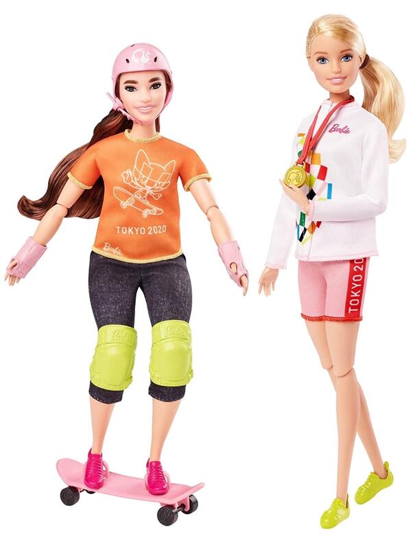 芭比 正版 2020 東京 奧運 運動 芭比娃娃 滑板 吉祥物 上衣 外套 紀念衣 娃娃