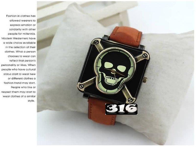 《316小舖》【PG43】(時尚石英手錶-個性骷髏造型手錶-單件價 /女用手錶/男用手錶/日系手錶/日式手錶)