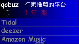 ♦♦年租方案♦♦ Qobuz HiRes 無損音樂 代辦服務