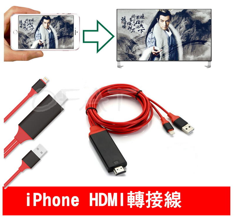 iphone 轉HDMI線 蘋果hdmi MHL同屏線 hdmi轉接器 iphone轉接器【HY48】