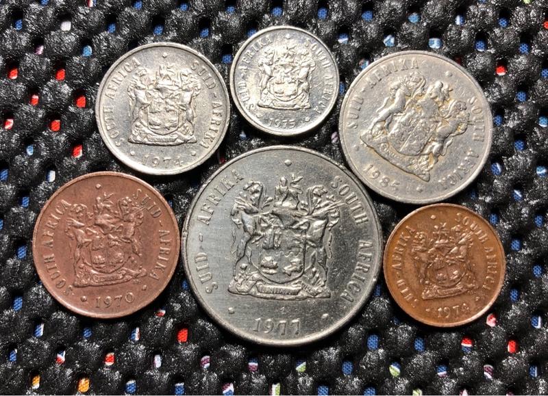 私藏 : 非洲錢幣> 南非共和國.1970年版式.ㄧ套6枚