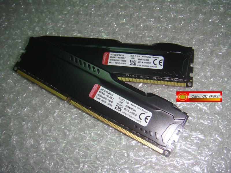 金士頓 HyperX FURY DDR3 1866 Kit 8GX2 16G HX318C10FBK2/16 電競 終保