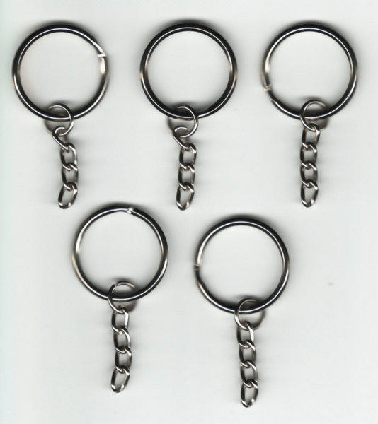 [阿松雜貨舖]降價囉~~鑰匙圈用雙圈2.5公分鐵環 4環加長鏈˙一個4元˙100個300元