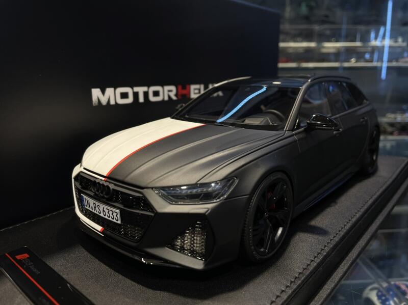 吉華科技@ 1/18 MotorHelix Audi RS6 Avant (C8) 黑白雙色| 露天市集