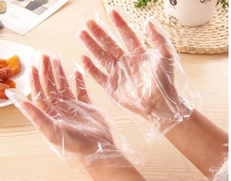 廚房必備 手扒雞手套100入 一次性手套 拋棄式手套 環保手套 衛生手套 透明手套 美容 家務方便