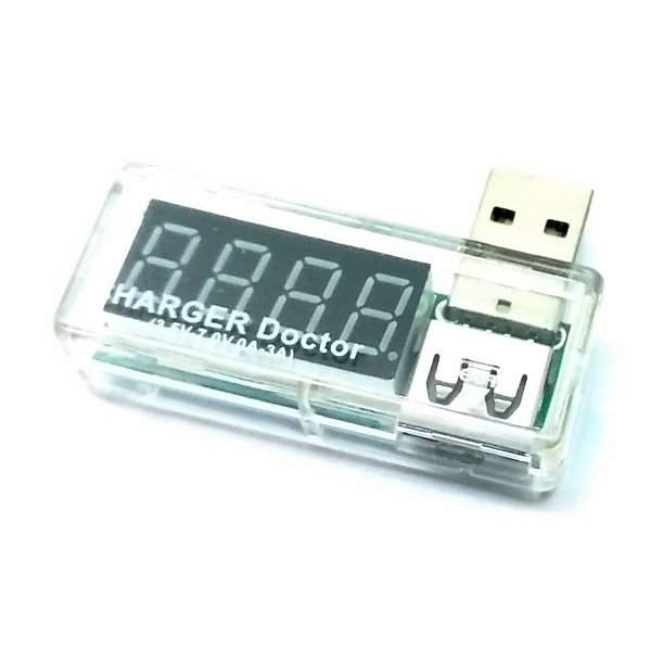USB電壓電流表 顯示手機充電的電壓與電流功率 