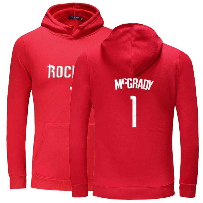 💖Tracy McGrady長袖連帽T恤上衛衣💖NBA火箭隊Nike耐克愛迪達T-Mac運動籃球衣服大學棉T男701