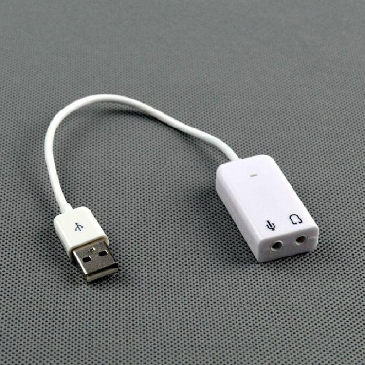 USB音效卡 免驅動 外接音效卡 耳機麥克風外接器 相容win7 win10 帶線
