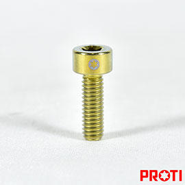 PROTI鈦合金螺絲 M4L12 圓柱頭 金色版 (M4L12-ST01)