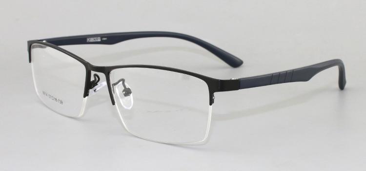 【實惠眼鏡】8614 近視眼鏡框 平光眼鏡配到好 大臉 合金半框鏡架彈性腿 超有型 全視線 抗濾藍光 變色鏡片老花均有售