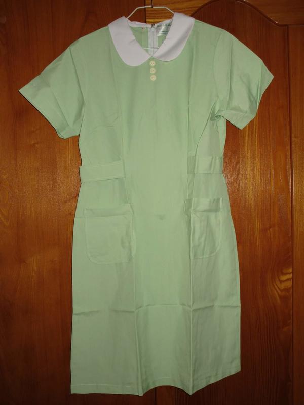 草綠色 短袖 裙裝 護理 護士制服 