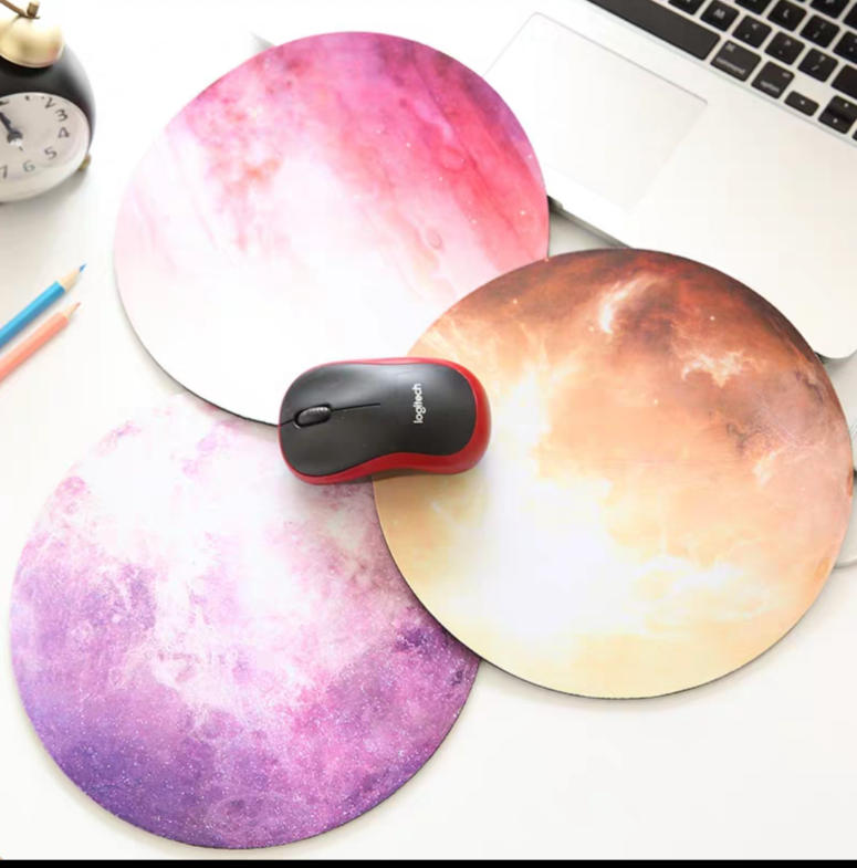 滑鼠墊 圓形滑鼠板 水果造型 星球造型 地球滑鼠墊