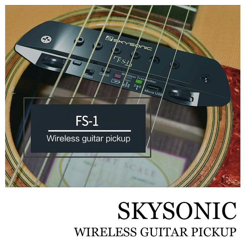 【亞都音樂】免運~無線免開孔 Skysonic FS-1 Free Style 木 吉他 音孔 麥克風 拾音器