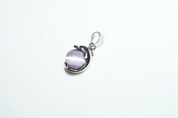 【喨喨飾品】浪漫紫色貓眼海豚墜象徵愛情的守護神S387