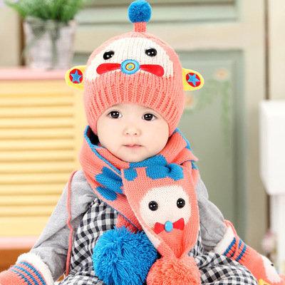 【寶嘟嘟童裝鋪】嬰幼兒 冬季新款 兒童帽子 男女 寶寶 帽子+圍巾+手套三件組