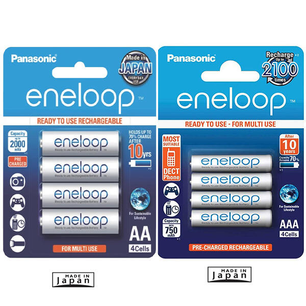 (含稅附發票)日本製 Panasonic 國際牌 eneloop  低自放電充電電池, 4入裝送電池收納盒