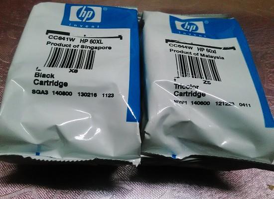 HP CC641WA NO.60XL 原廠黑色高容量墨水匣(彩色高容量墨水匣850元,超值組合包1500元)