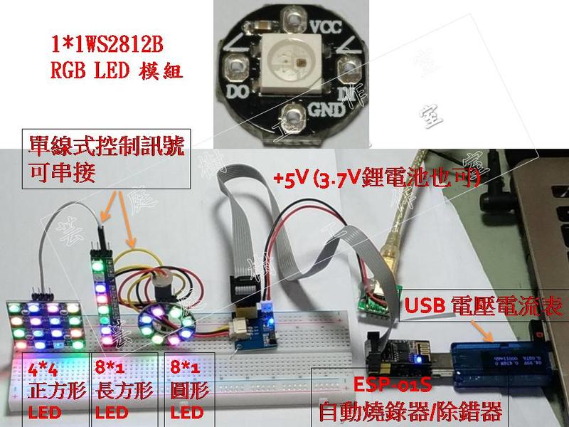 [芸庭樹] WS2812B 1位 RGB 5050 LED 模組  Arduino ESP8266 ESP32
