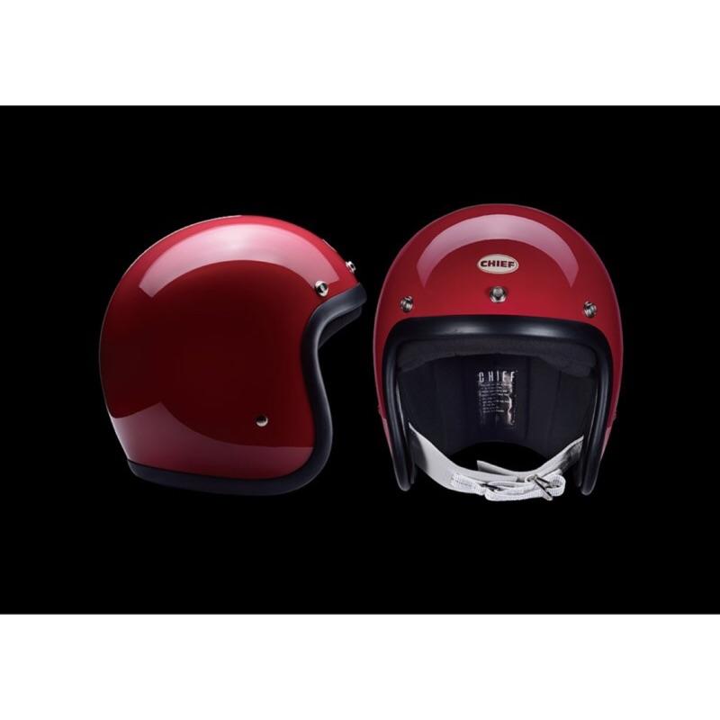 德芯騎士部品屋 CHIEF 500-TX 磚紅色 通過台灣安全認證CNS 2種帽體 (6色可選)