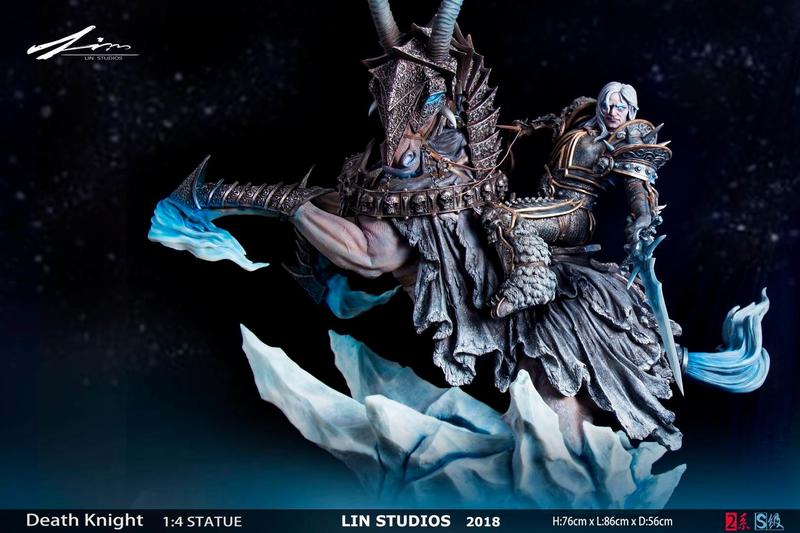 『胖虎館』現貨 AL Model 阿林模玩 魔獸世界 死亡騎士 阿薩斯 巫妖王 GK 雕像 完成品