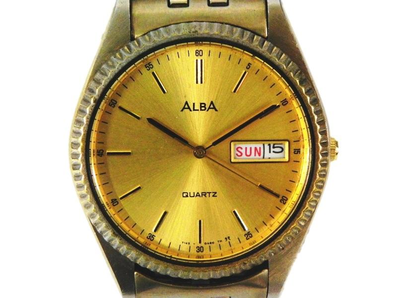 [專業模型] 時尚錶 [ALBA 078554]  ALBA 雅柏經典蠔式男仕金錶/石英/時尚錶