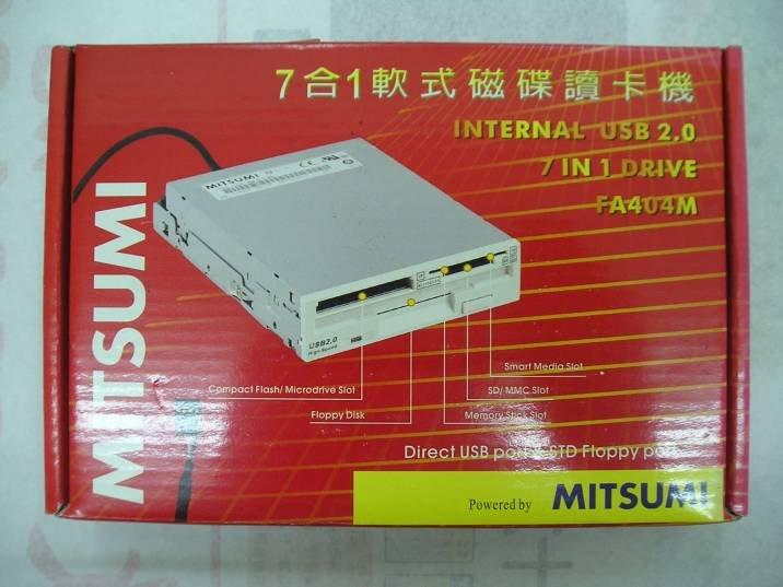 MITSUMI 3.5吋內建式7合1軟式磁碟讀卡機 記憶卡晶片讀卡機 軟磁碟