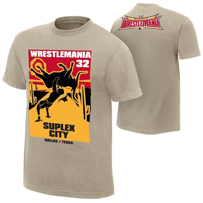 SUPER619 WWE Brock Lesnar "Longhorn Suplex" WM 32 T-Shirt T恤