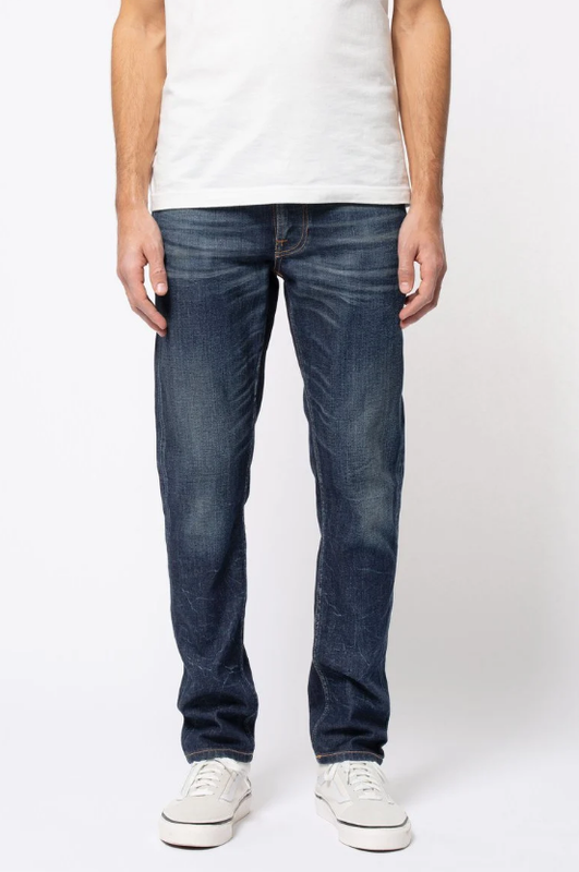 【Nudie Jeans】深藍立體刷  合身上寬下窄 /Lean Dean W28-W38