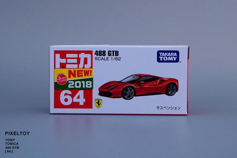 【TOMY】TOMICA 488 GTB【64 新車貼】