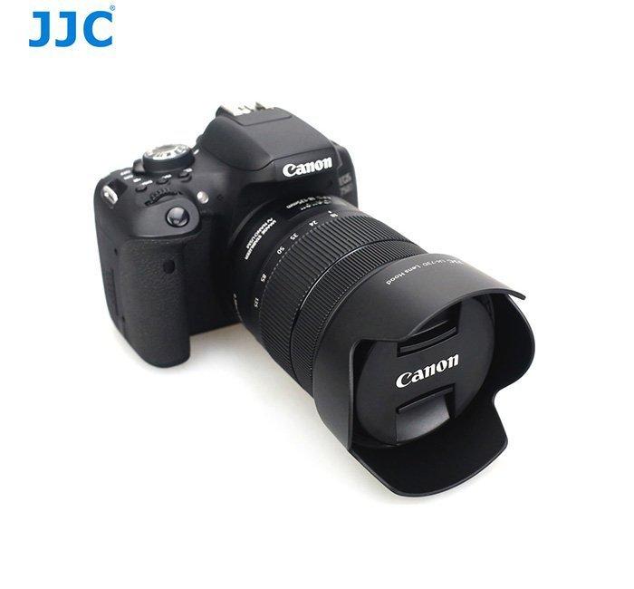 特價 公司貨JJC佳能EW-73D EOS 80D相機鏡頭18-135 USM遮光罩 可反裝