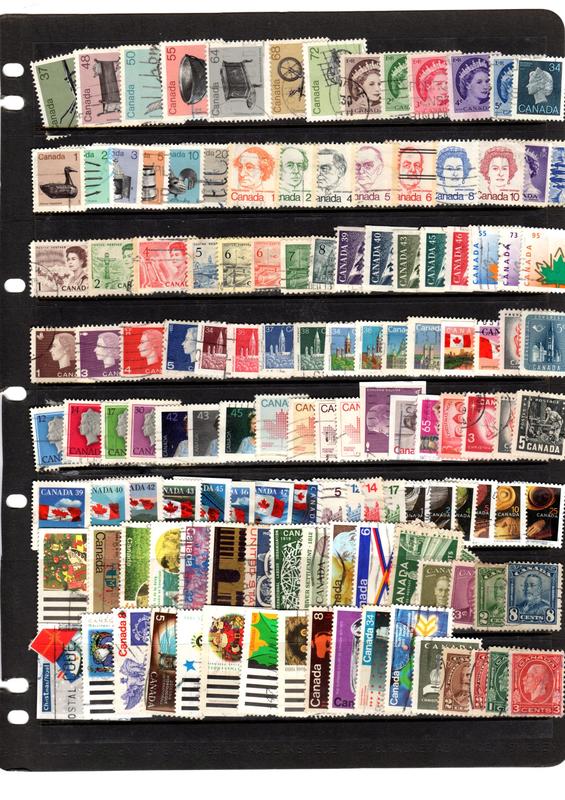 二手加拿大郵票150張，無重複，如圖
