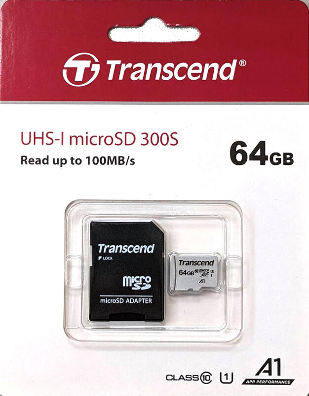 好朋友 Transcend 創見 TF 64GB 300S microSDXC UHS-I U1 記憶卡 5年有限保固