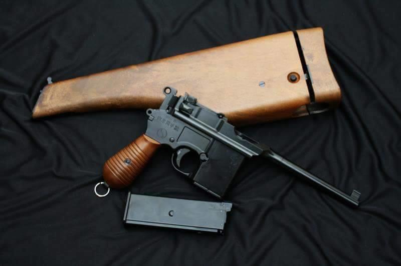 鬼島八芝蘭 WE M712 Mauser 附木紋膠托組 C96 國軍 駁殼槍 盒子砲 自來得GBB (單/連發) 現貨到