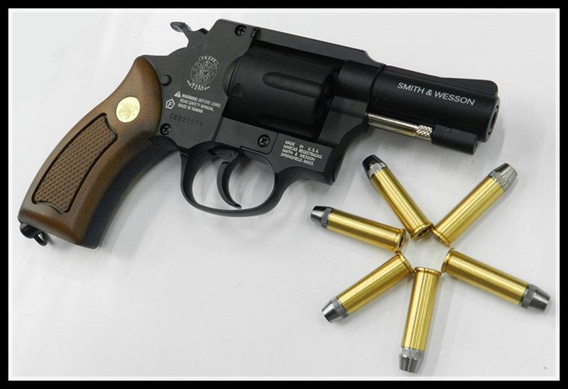 【原型軍品】全新 II 附金屬彈殼  WG 強化版  M36 左輪 手槍 黑色 刻字版 2.5吋 CO2手槍雙11送11
