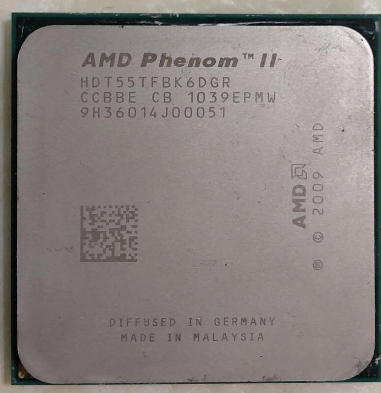 AMD Phenom II X6 1055T 2.8G 六核 AM3 CPU含風扇-HDT55TFBK6DGR 