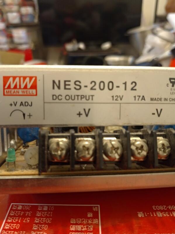 電源供應器 MW 明緯 NES-200-12 DC12V 17A