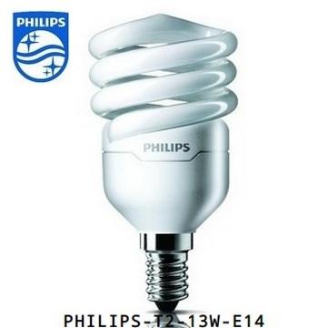 【飛騰照明】PHILIPS-Tomado-120V13W/865-2700K-E14-燈泡色小螺旋省電燈管