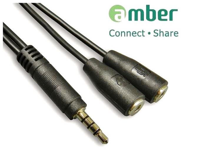 【ＢＫＹ】Amber GWT1480 音源線3.5mm 1轉2音源分接線