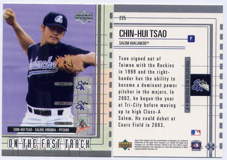 曹錦輝 Tsao Chin-Hui 2002 Upper Deck Minors #225