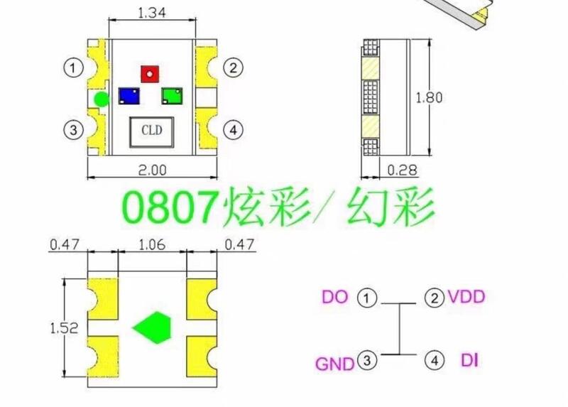 [SMD LED 小舖]0805 0807幻彩 WS2812B 跑馬燈同步閃變 內置IC 可編程5V高亮 | 露天市集 | 全台最大的網路購物市集