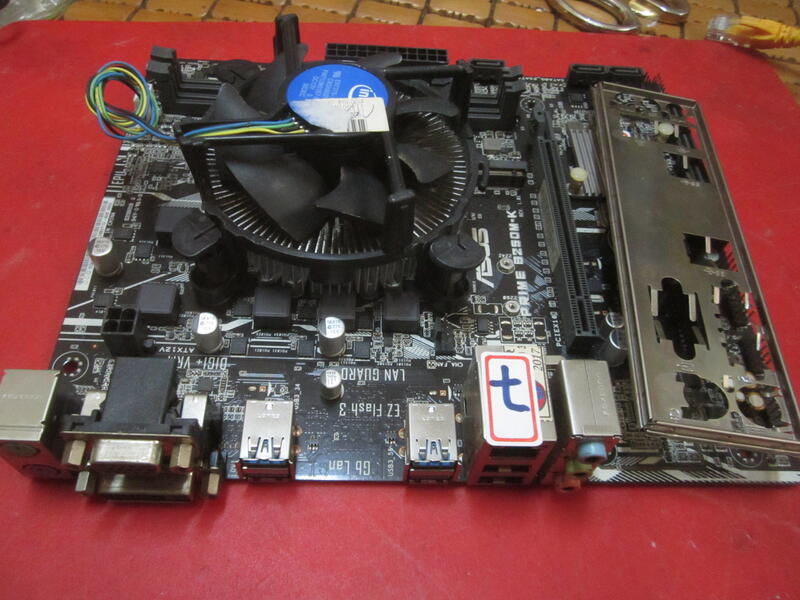 ASUS華碩- PRIME B250M-K主機板+i3 7100 CPU+DDR4 8G記憶體一條