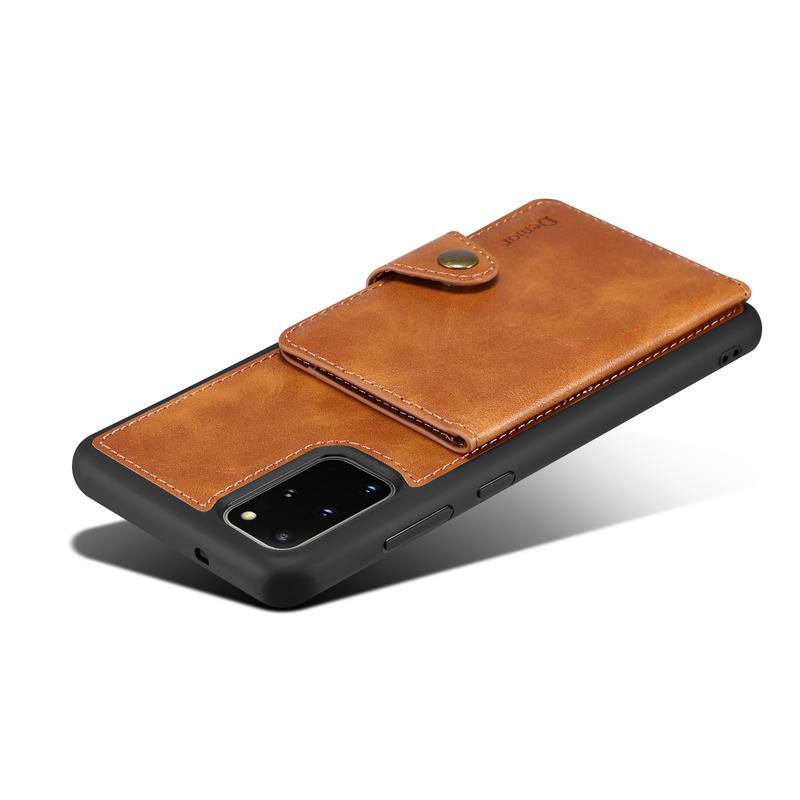 GMO 2免運Samaung三星S20 Ultra 6.9吋 棕色 真皮背套可插多卡磁吸站立手機套手機殼保護套
