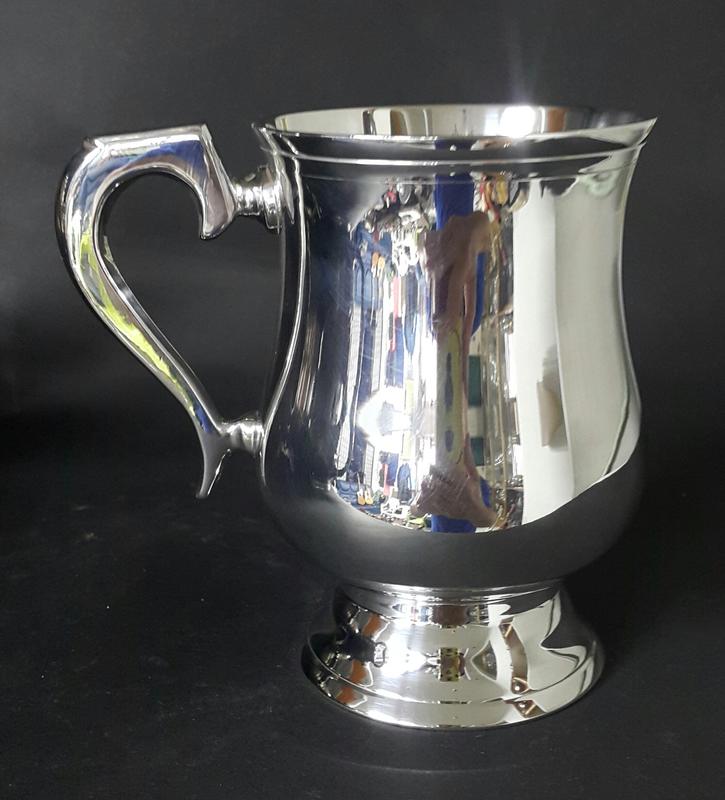446高檔英國鍍銀茶杯Vintage Silverplate Ornate teamug13cm