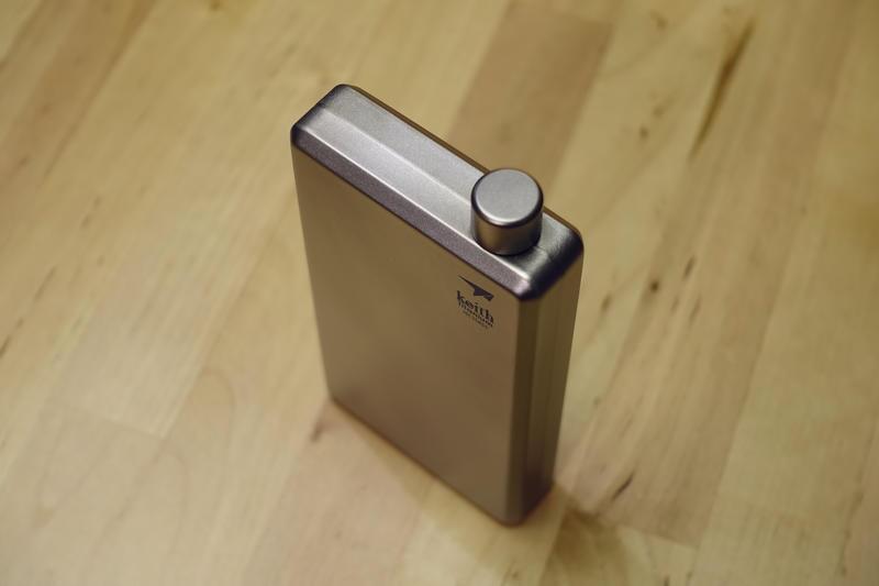 【山道具屋】Keith Ti9306 超輕方形純鈦酒壺100ml (付純鈦漏斗)