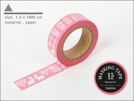 {K} 文具雜貨。韓國 Dailylike 和紙膠帶 MaskingTape -01 Alley pink。現貨