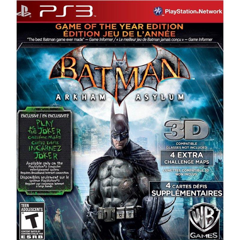 【電玩販賣機】全新未拆 PS3 Batman 蝙蝠俠:阿卡漢療養院小丑大逃亡 年度紀念完整特別版(相容3D)-英文版-